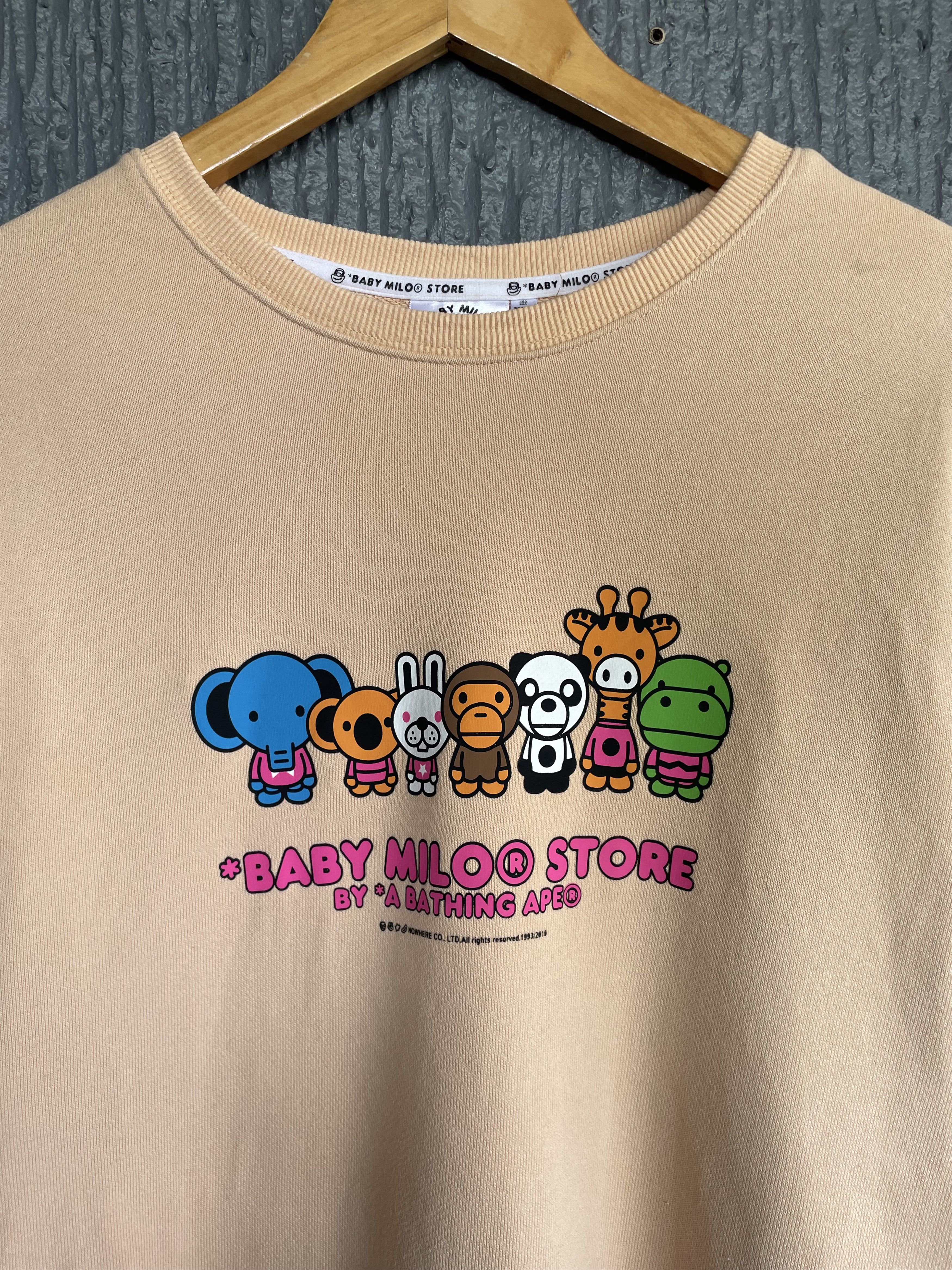 Bape Baby Milo Store Safari Crewneck Size US XXL / EU 58 / 5 - 2 Thumbnail