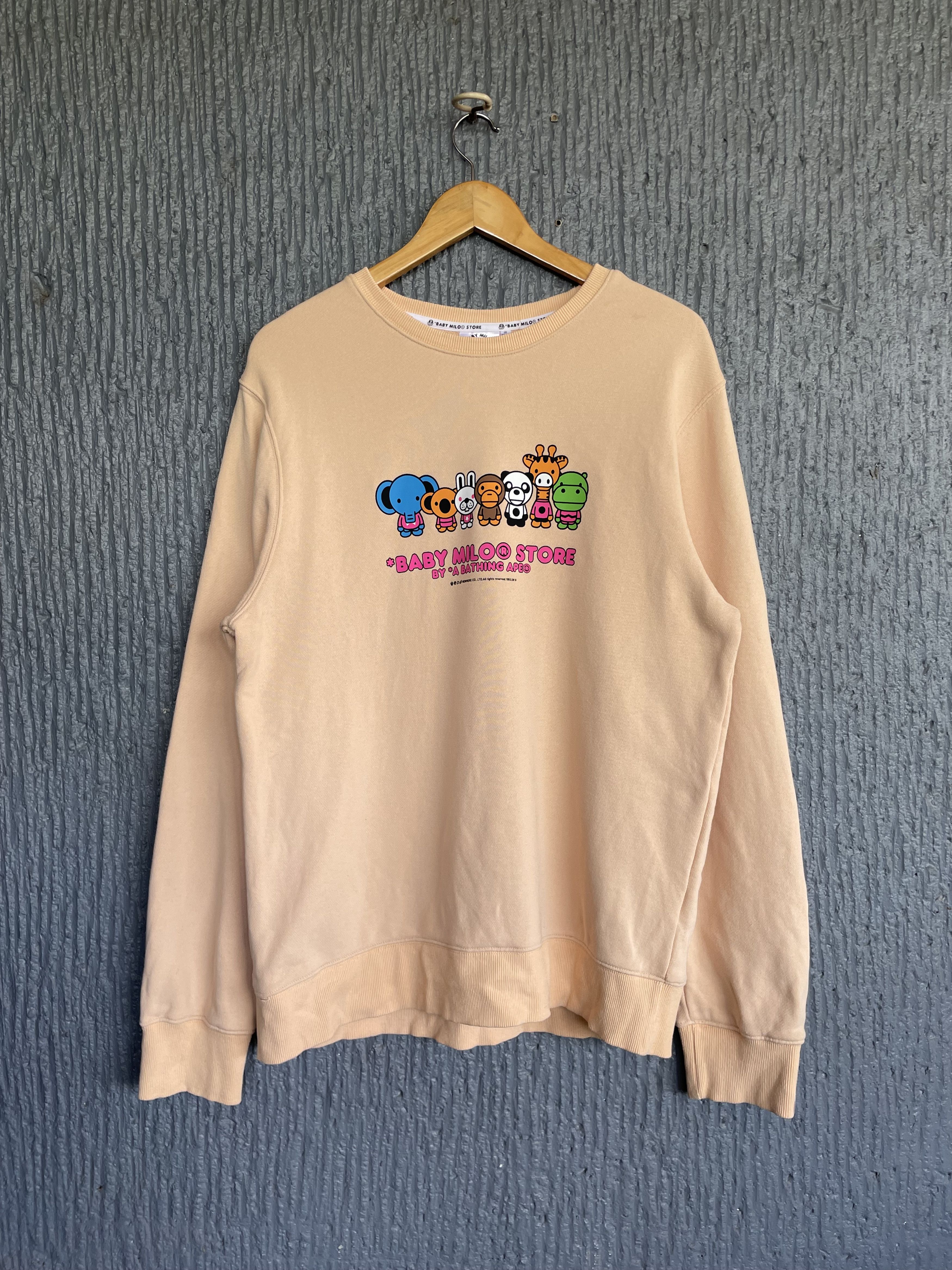 Bape Baby Milo Store Safari Crewneck Size US XXL / EU 58 / 5 - 1 Thumbnail