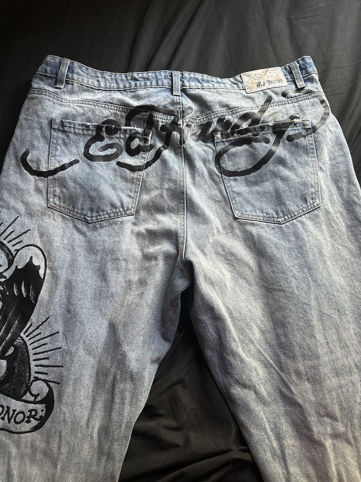 Ed hardy death before dishonor high quality pants