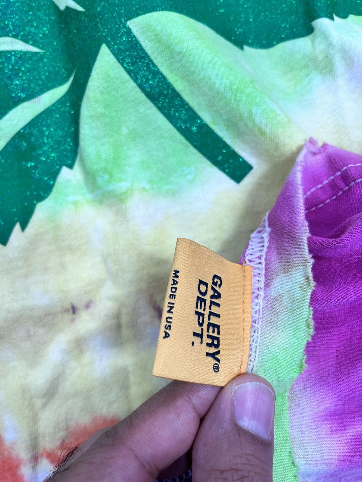 Gallery Dept. Tie dye leaf print T-Shirt Size US M / EU 48-50 / 2 - 8 Thumbnail
