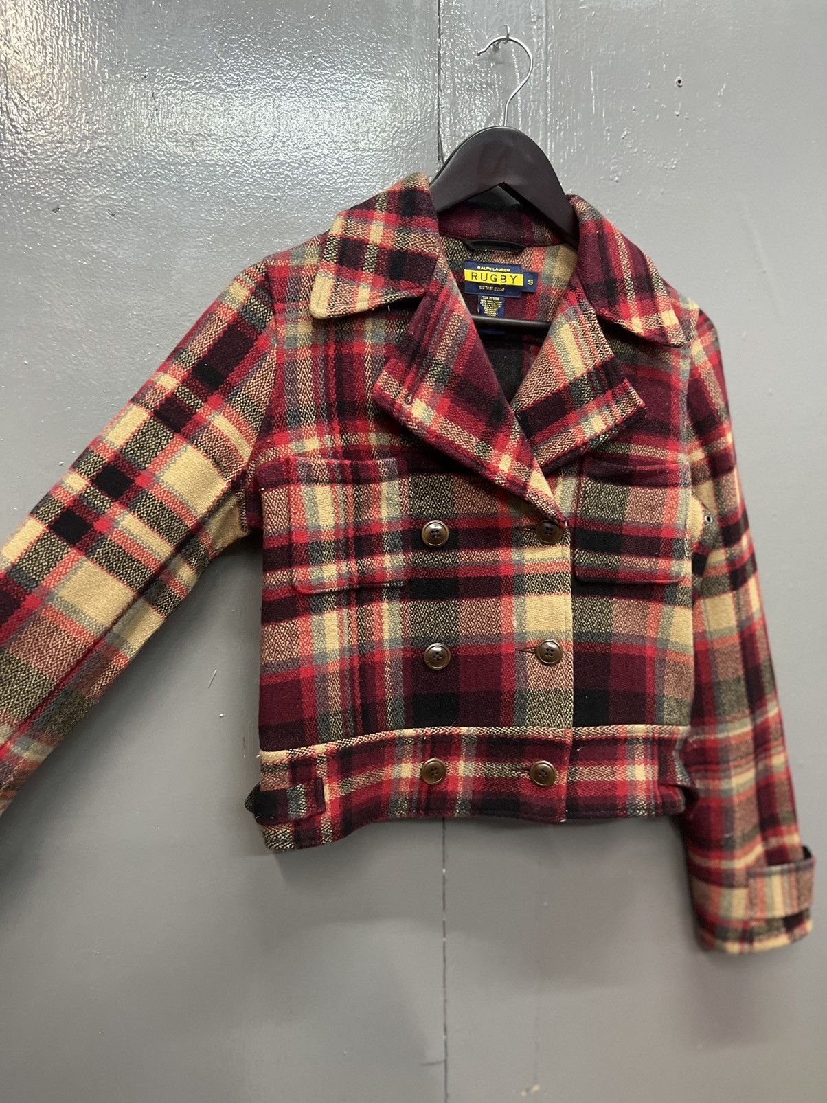 Ralph Lauren 🔥RALPH LAUREN RUGBY WOOL PLAID TRUCKER JACKET Size S / US 4 / IT 40 - 4 Thumbnail