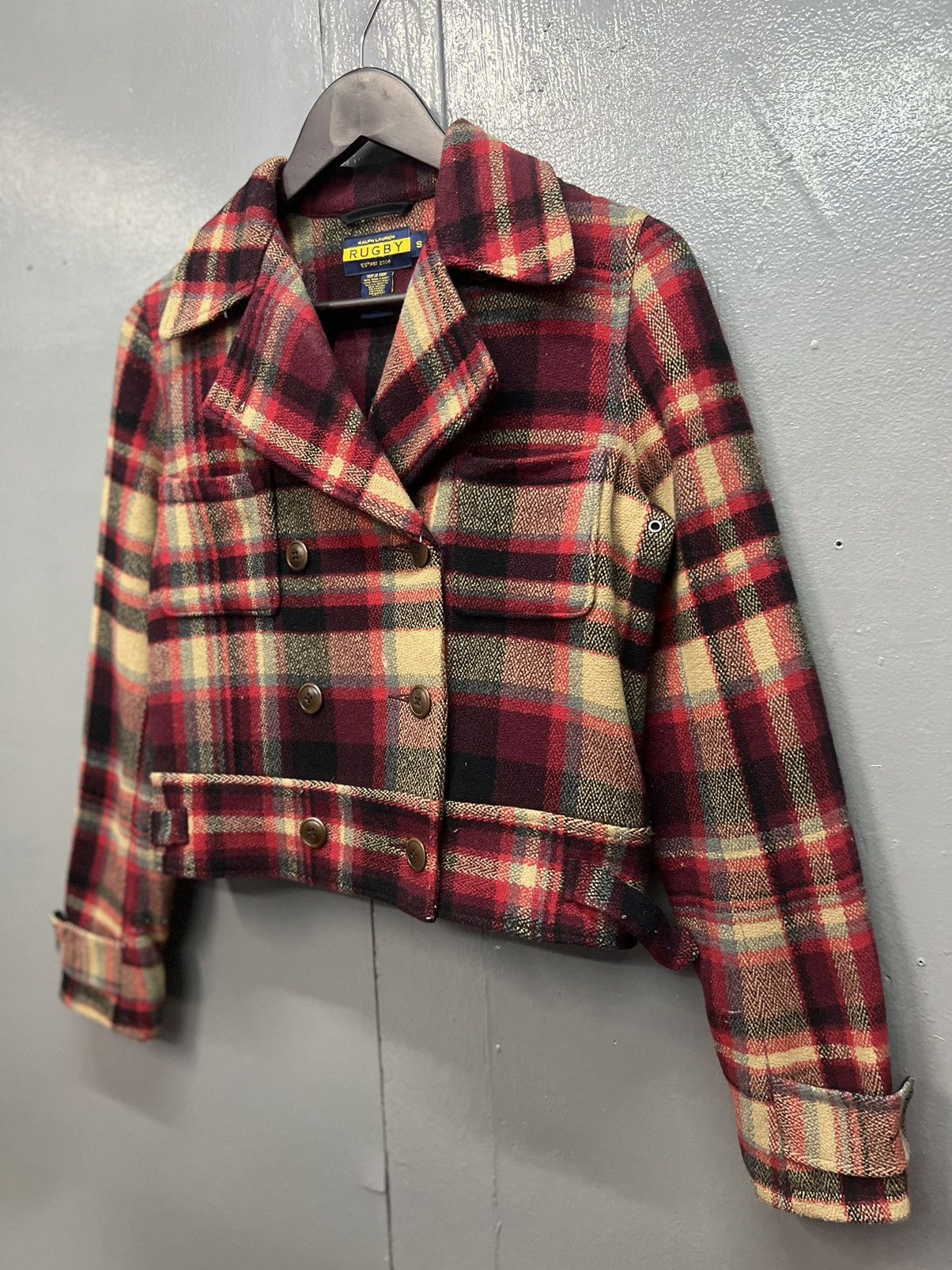 Ralph Lauren 🔥RALPH LAUREN RUGBY WOOL PLAID TRUCKER JACKET Size S / US 4 / IT 40 - 3 Thumbnail