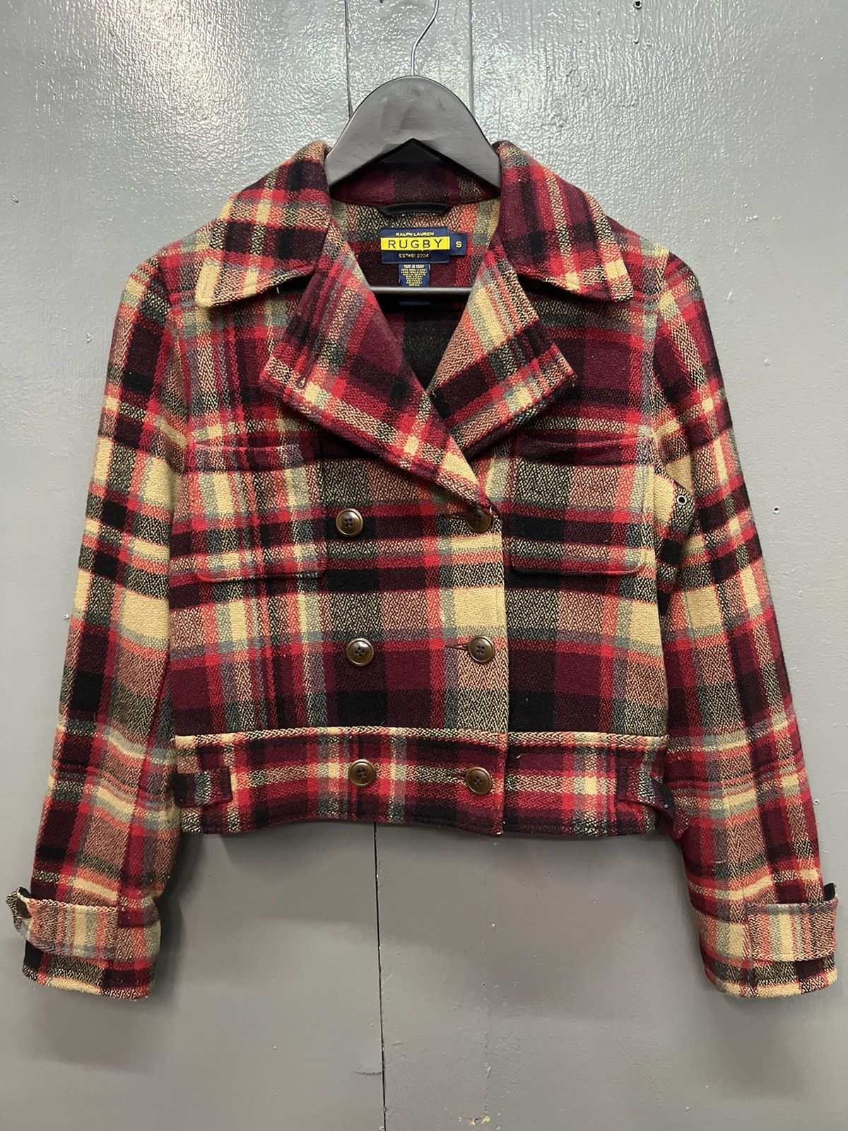 Ralph Lauren 🔥RALPH LAUREN RUGBY WOOL PLAID TRUCKER JACKET Size S / US 4 / IT 40 - 1 Thumbnail