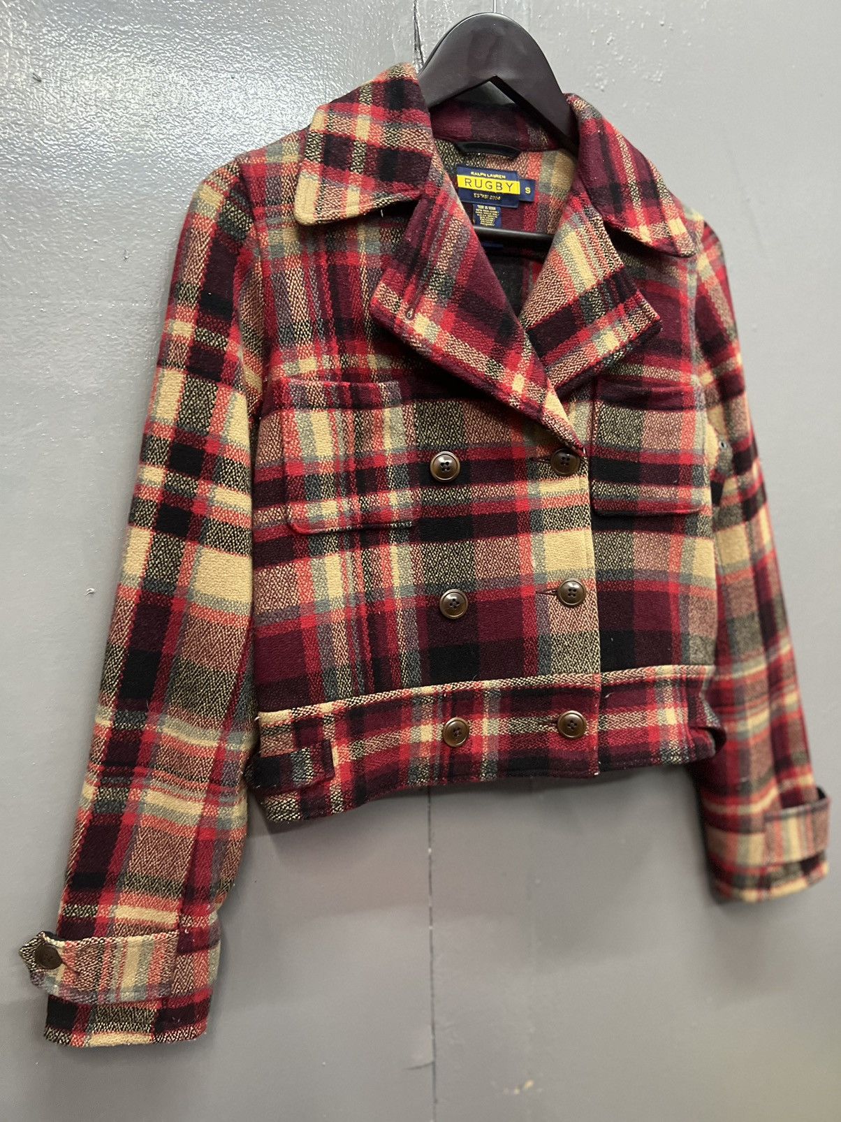 Ralph Lauren 🔥RALPH LAUREN RUGBY WOOL PLAID TRUCKER JACKET Size S / US 4 / IT 40 - 2 Thumbnail