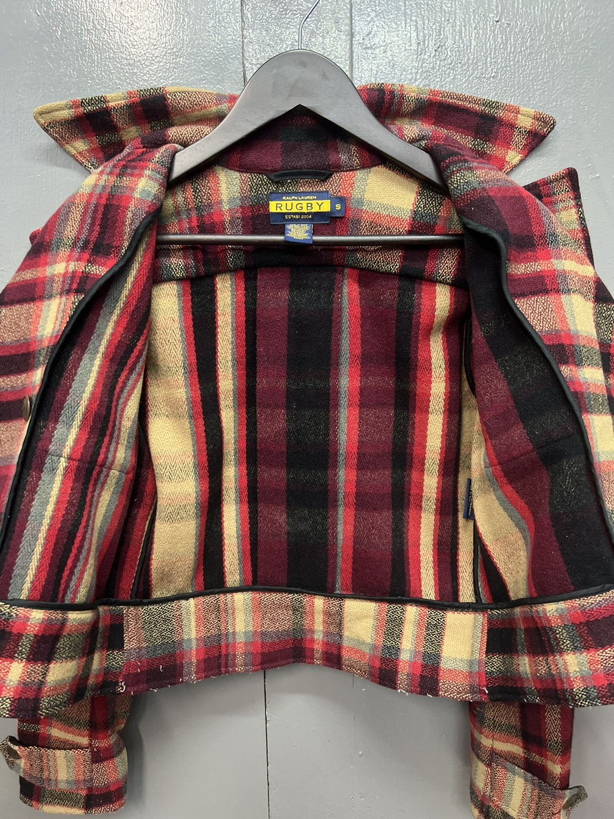Ralph Lauren 🔥RALPH LAUREN RUGBY WOOL PLAID TRUCKER JACKET Size S / US 4 / IT 40 - 6 Thumbnail
