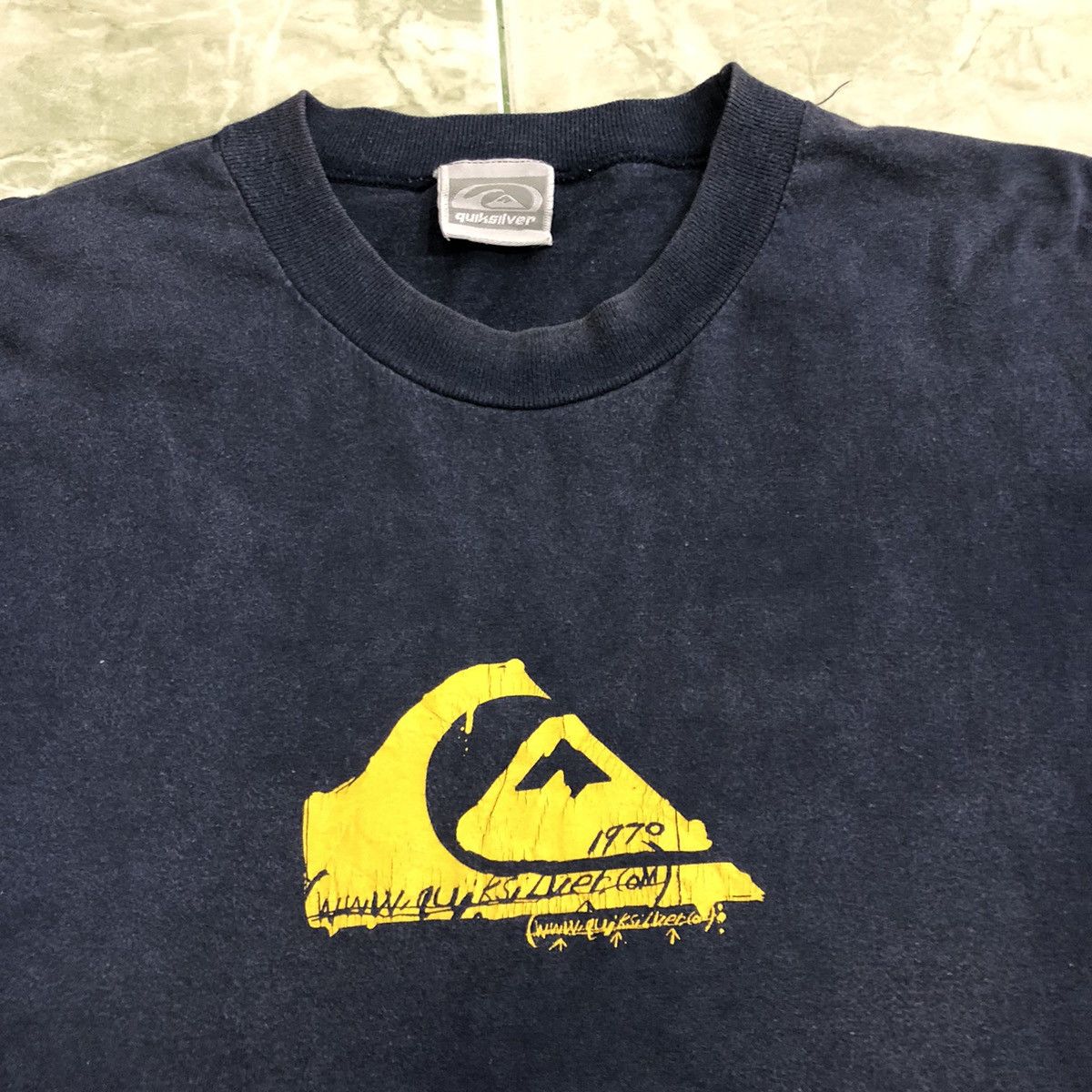 image of Vintage 90's Single Stitch Quiksilver Surfing T Shirt, Men's (Size Medium)