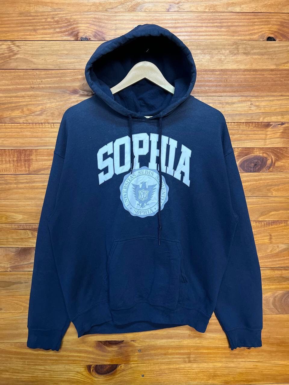 image of Gildan x Vintage Hoodies Sophia University in Navy, Men's (Size Medium)