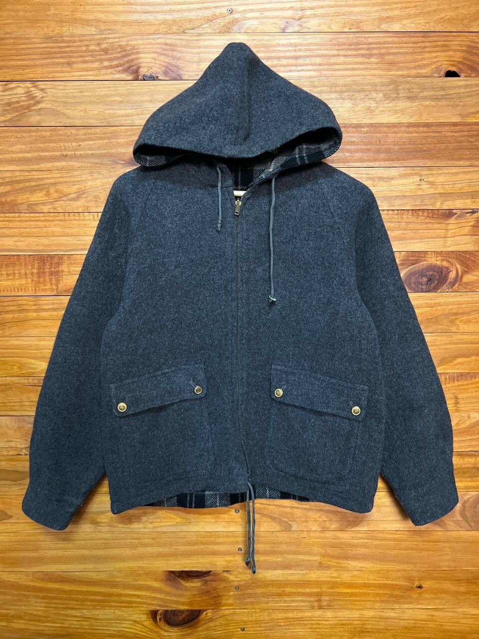 Japanese Brand BROWNY’S WOOL REVERSIBLE HOODIE JACKET Size US M / EU 48-50 / 2 - 1 Thumbnail