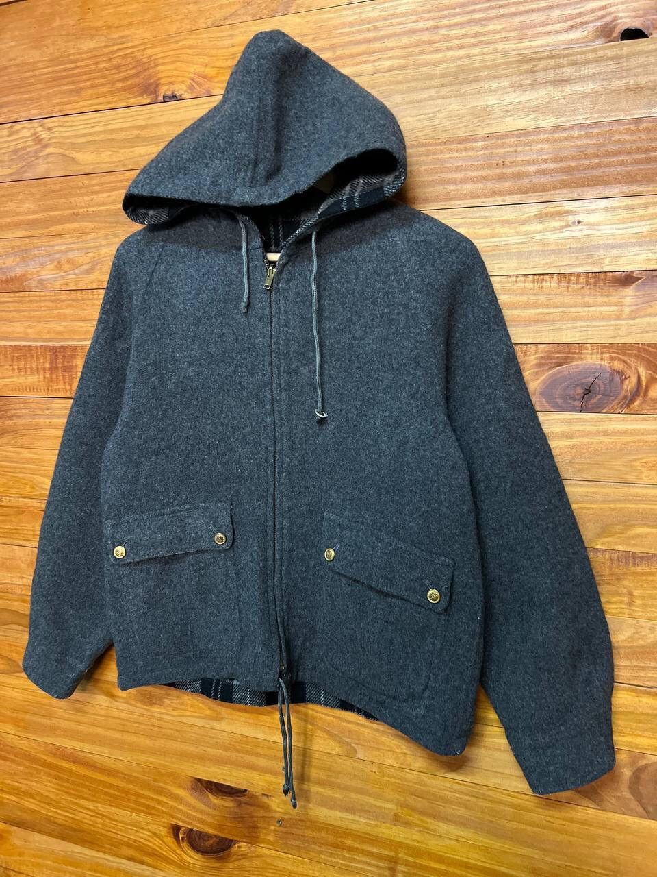 Japanese Brand BROWNY’S WOOL REVERSIBLE HOODIE JACKET Size US M / EU 48-50 / 2 - 3 Thumbnail