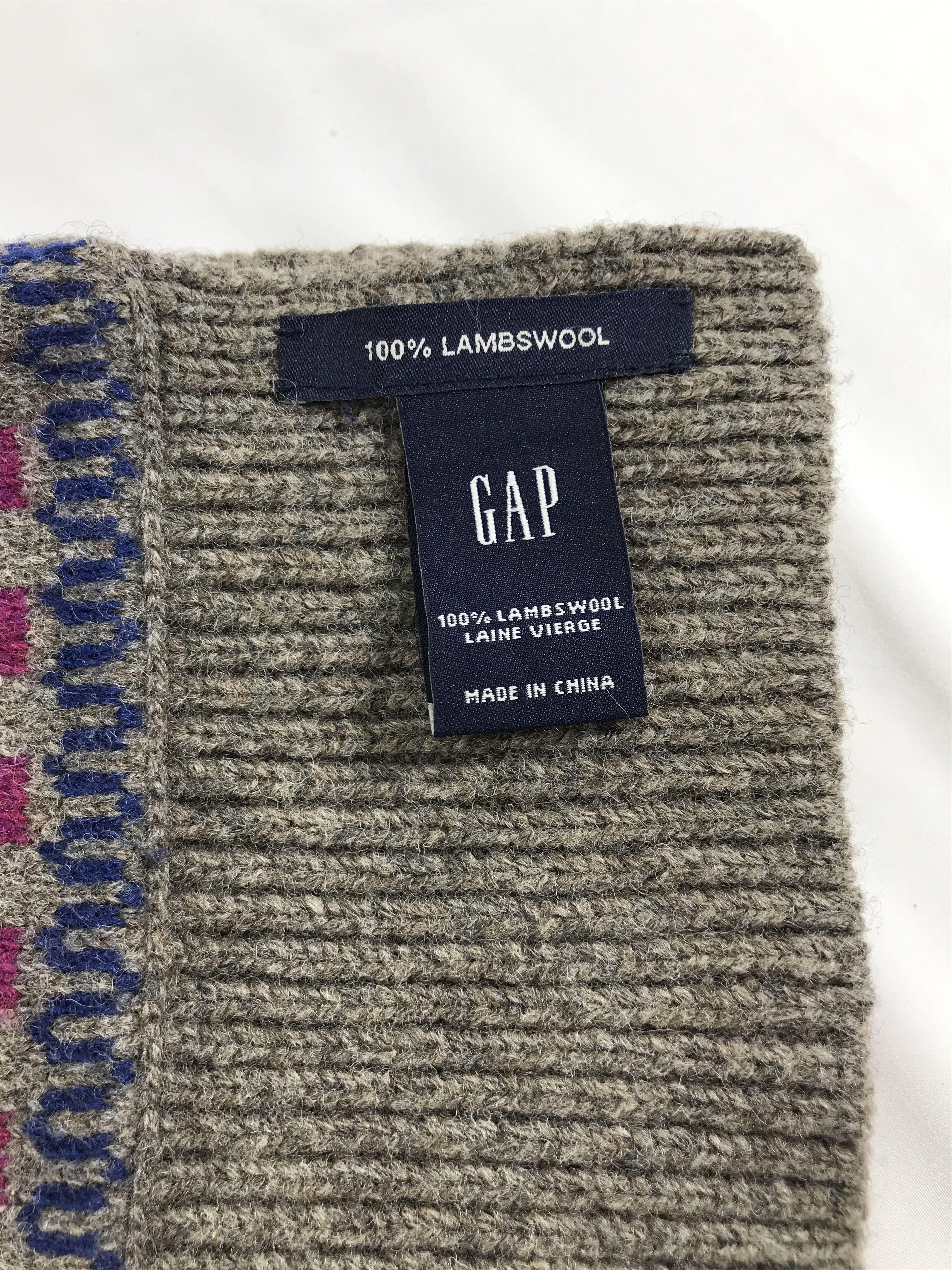 Gap GAP Fair Isle Native Wool Scarf Muffler V111 Size ONE SIZE - 4 Thumbnail