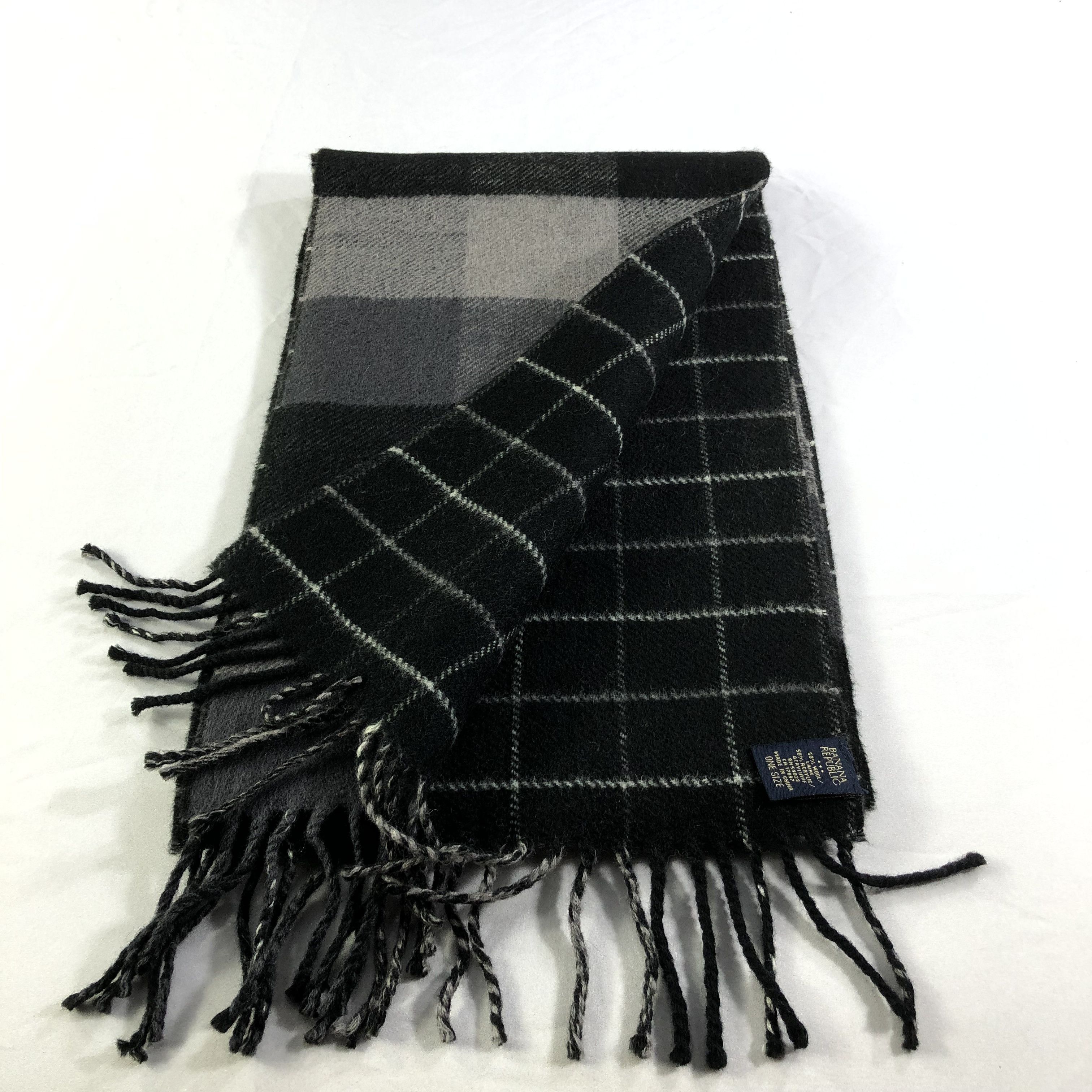 Banana Republic Banana Republic Reversible Wool Scarf Muffler V1410 Size ONE SIZE - 4 Thumbnail