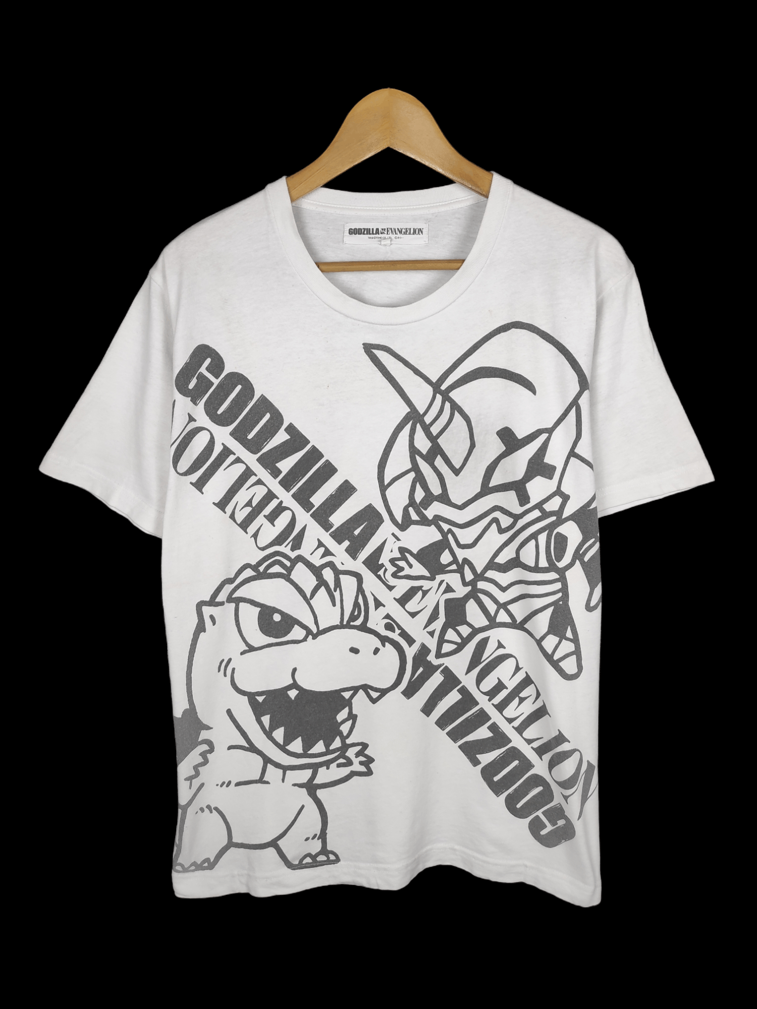 image of Anima x Vintage Godzilla Evangelion Ovp Anime Shirt, Men's (Size Medium)