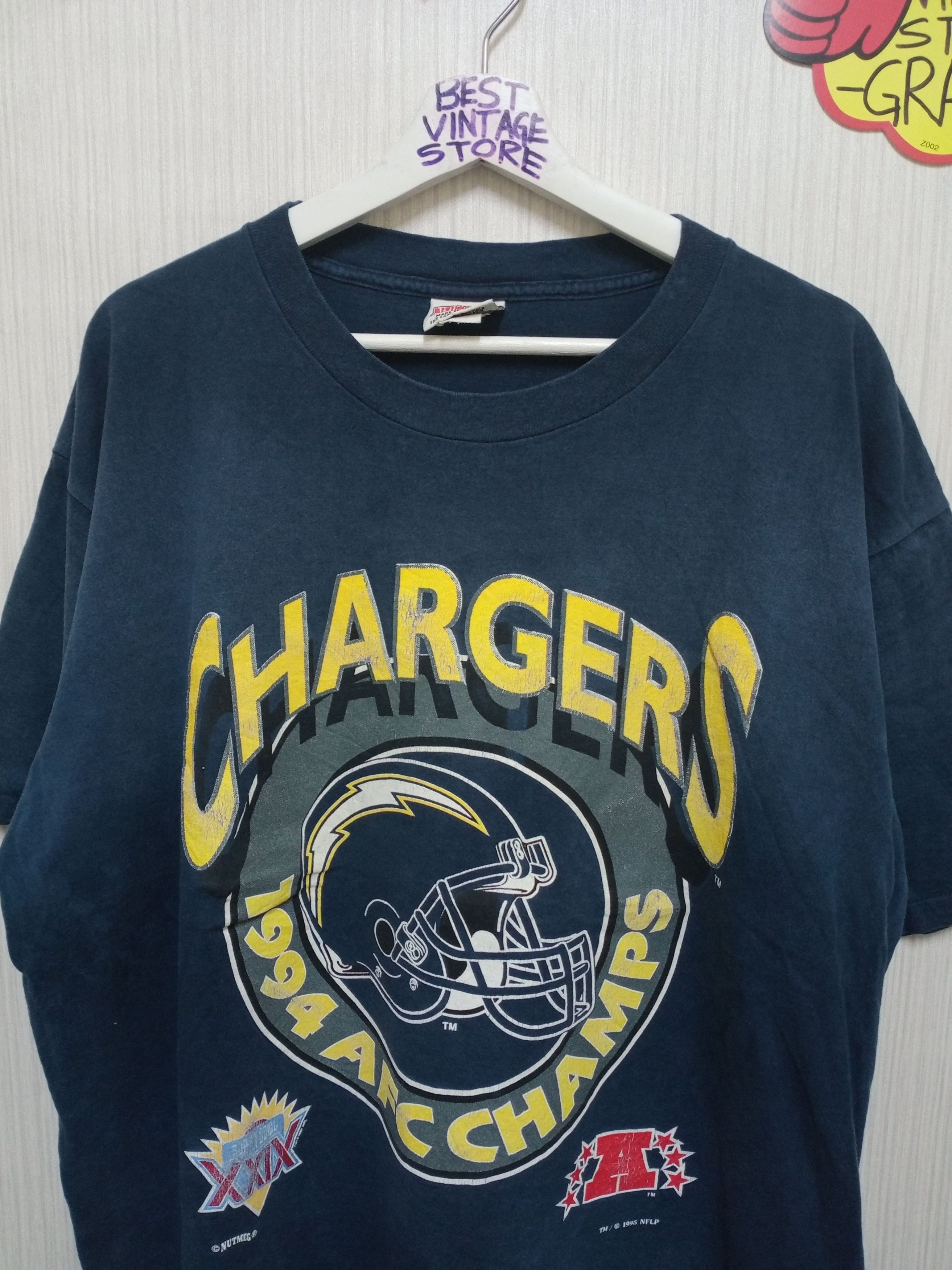 NFL Vintage Chargers 1994 AFC Champs Tshirt Size US XXL / EU 58 / 5 - 6 Thumbnail