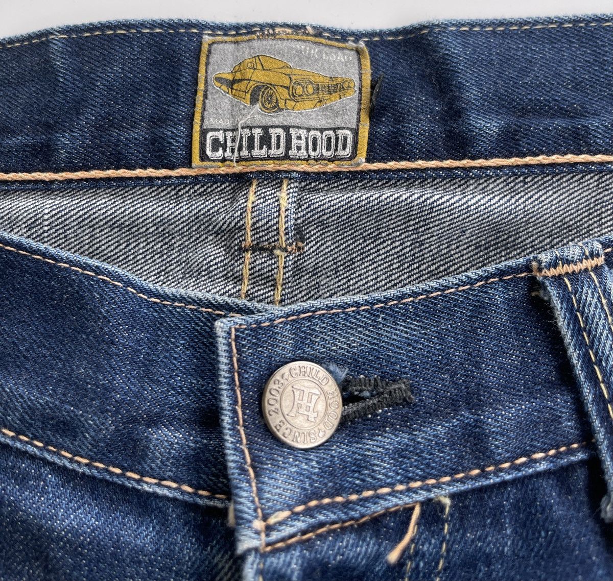 Japanese Brand Vintage Childhood Distressed Selvedge Denim Size US 37 - 7 Thumbnail