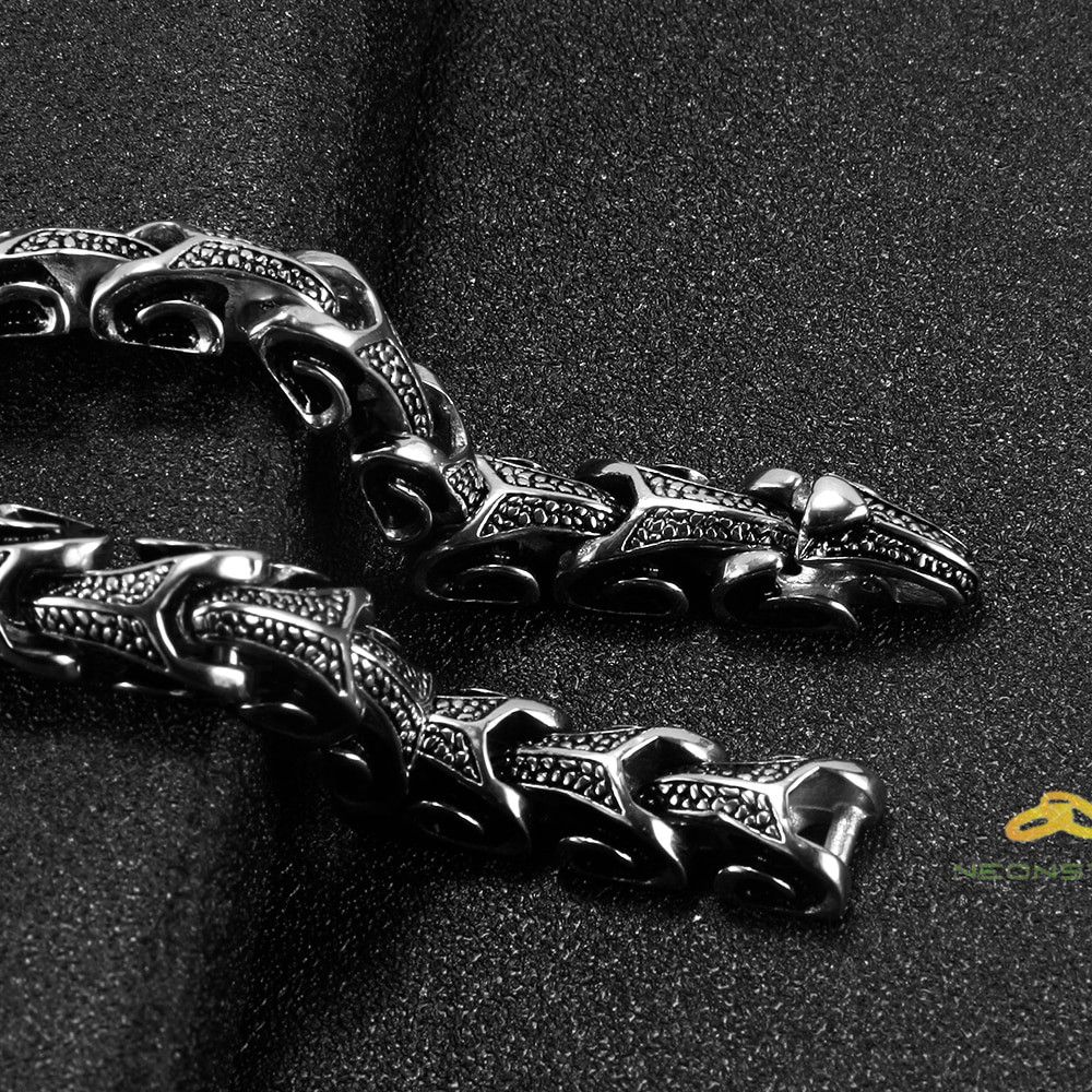 Jewelry 21cm 316L Retro Stainless Steel Bracelet Size ONE SIZE - 6 Thumbnail