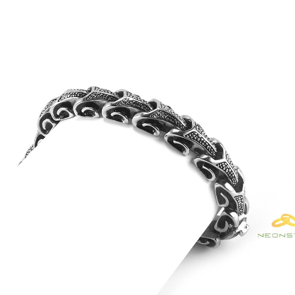 Jewelry 21cm 316L Retro Stainless Steel Bracelet Size ONE SIZE - 7 Thumbnail
