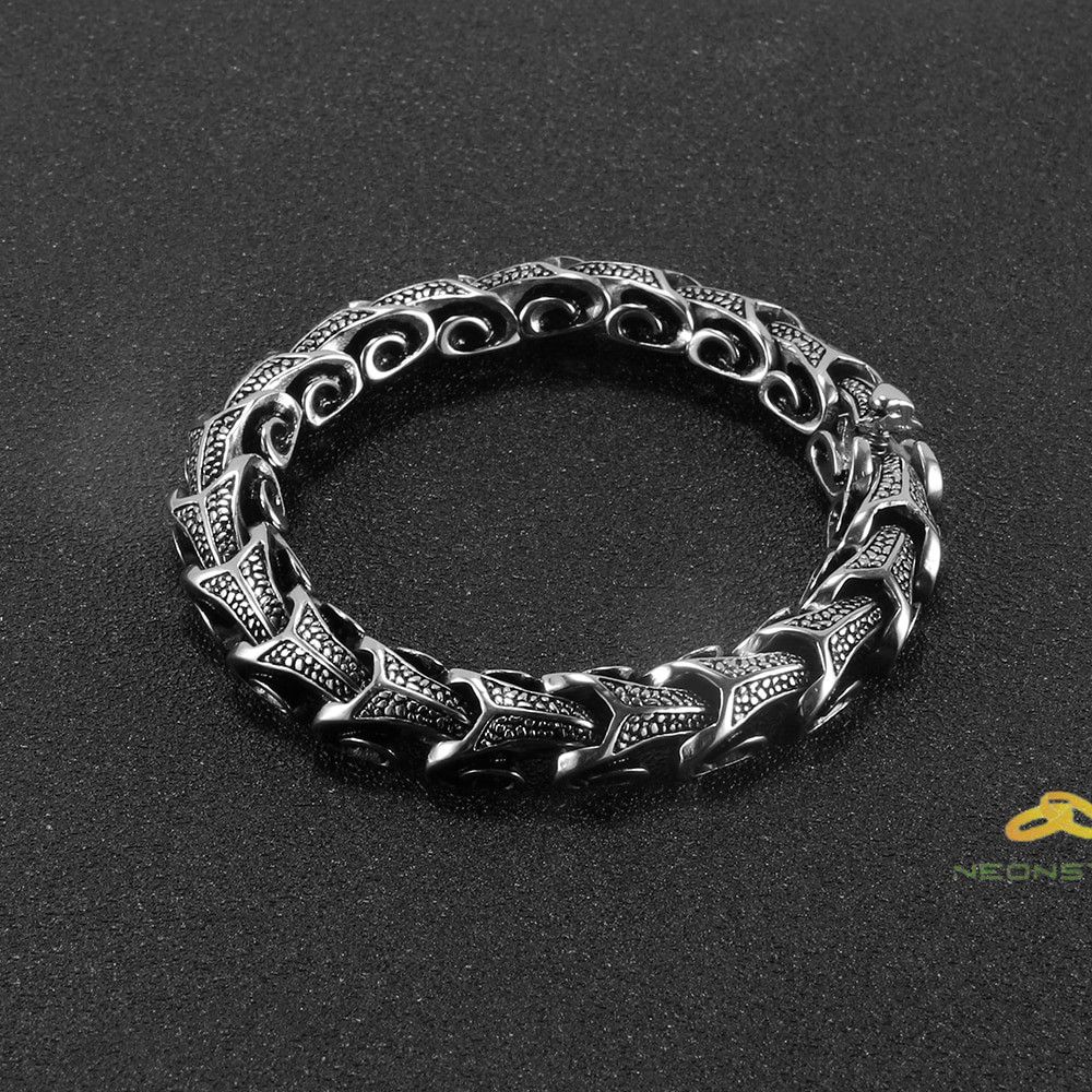 Jewelry 21cm 316L Retro Stainless Steel Bracelet Size ONE SIZE - 2 Thumbnail