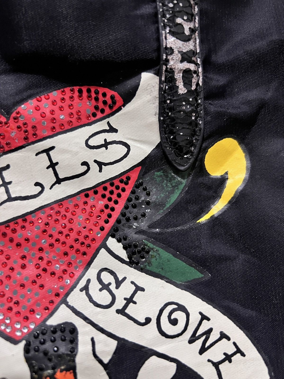 Christian Audigier Ed Hardy Love Kills Slowly Rhinestones Bag Size ONE SIZE - 11 Thumbnail