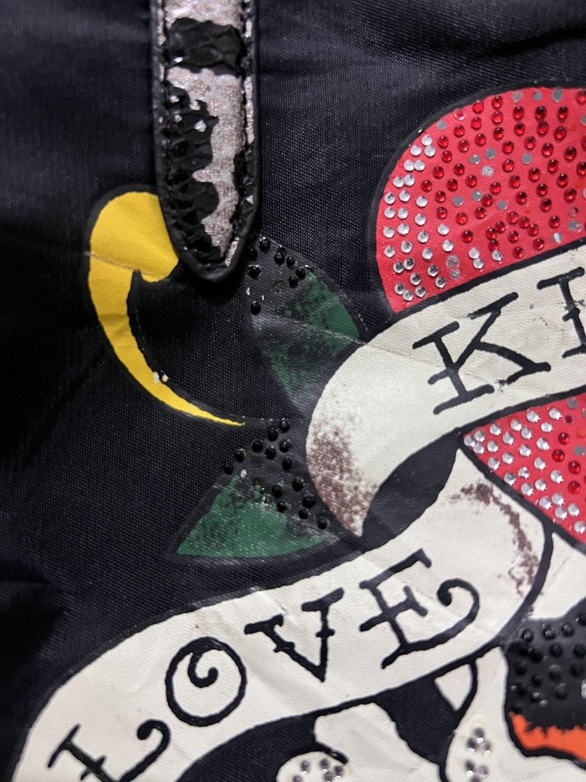 Christian Audigier Ed Hardy Love Kills Slowly Rhinestones Bag Size ONE SIZE - 12 Thumbnail