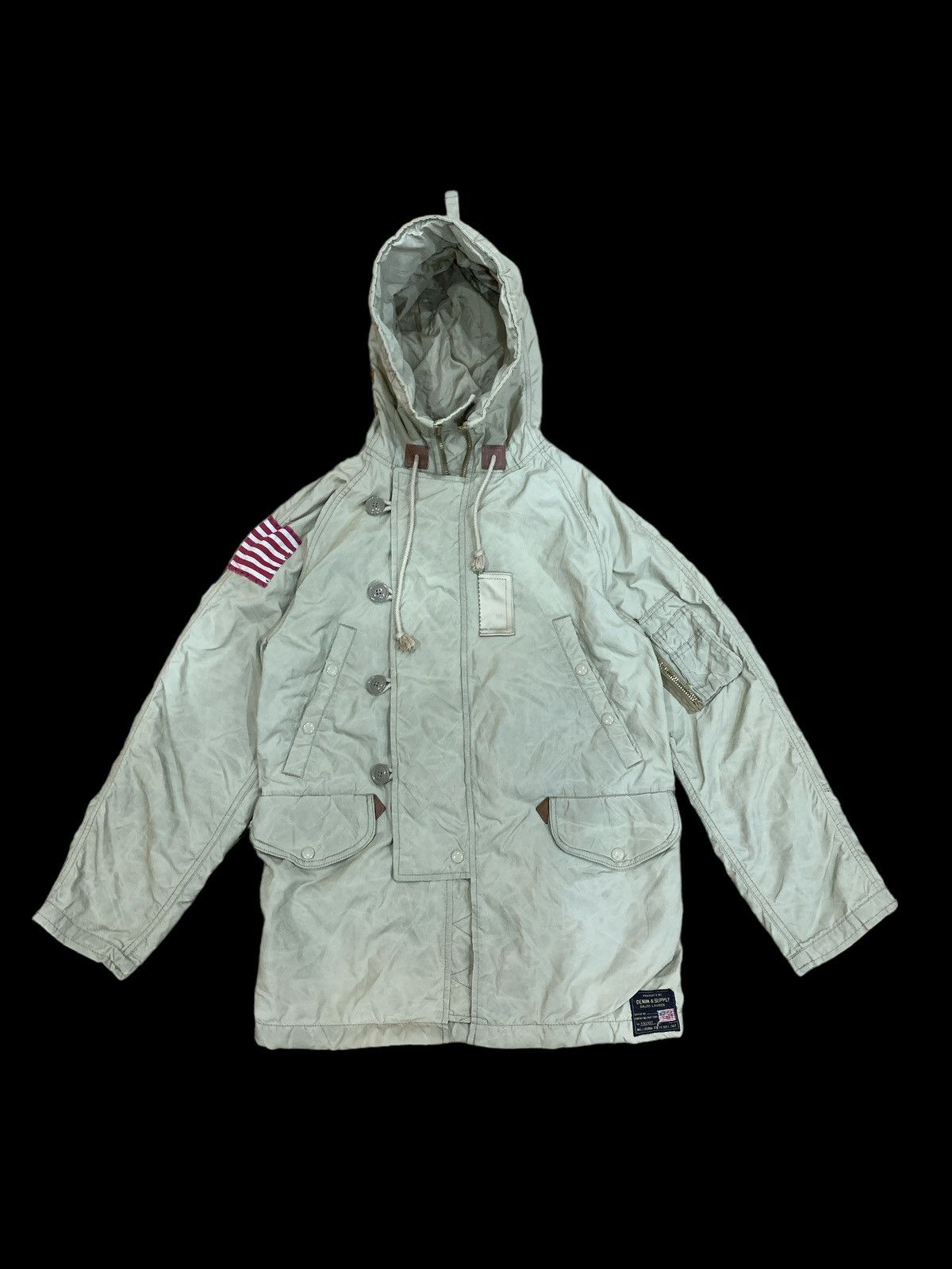 Denim & Supply Ralph Lauren DENIM & SUPPLY MILITARY HOODIE PARKA JACKET Size US XS / EU 42 / 0 - 1 Thumbnail