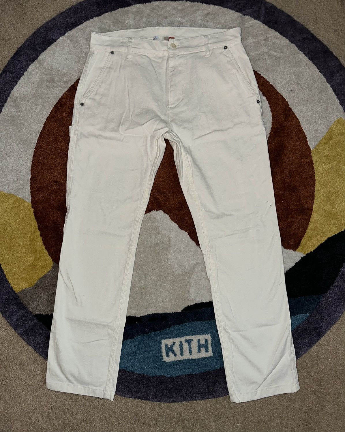 Kith Kith Washed Canvas Colden Pant Sandrift White FW22 Size 33 | Grailed