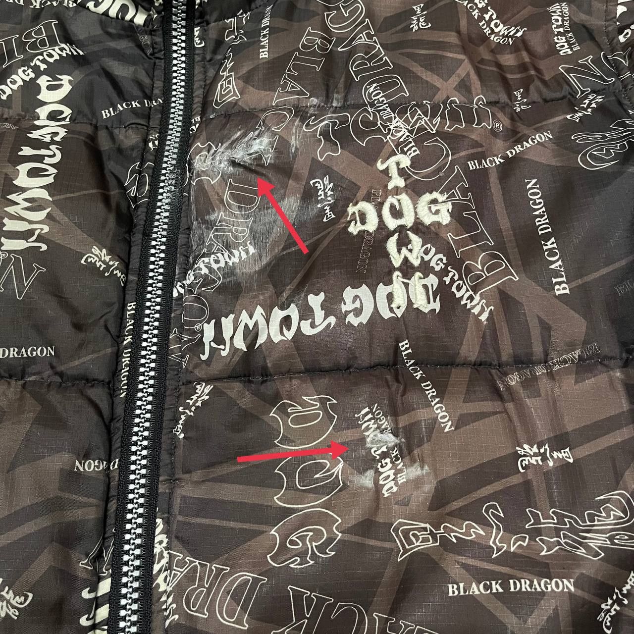 Dogtown Vintage Dogtown Black Dragon All Over Print Puffer Jacket Size US XL / EU 56 / 4 - 8 Thumbnail