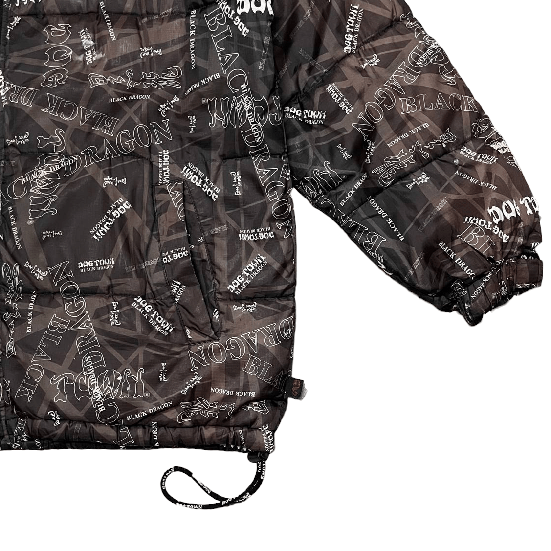 Dogtown Vintage Dogtown Black Dragon All Over Print Puffer Jacket Size US XL / EU 56 / 4 - 4 Thumbnail
