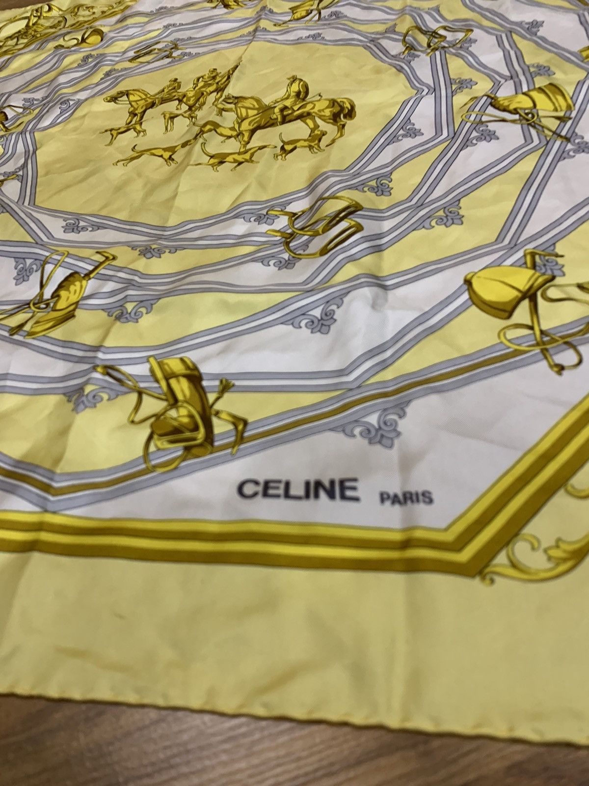 Celine CELINE PARIS EQUESTRIAN PRINT SILK SCARF Size ONE SIZE - 5 Thumbnail