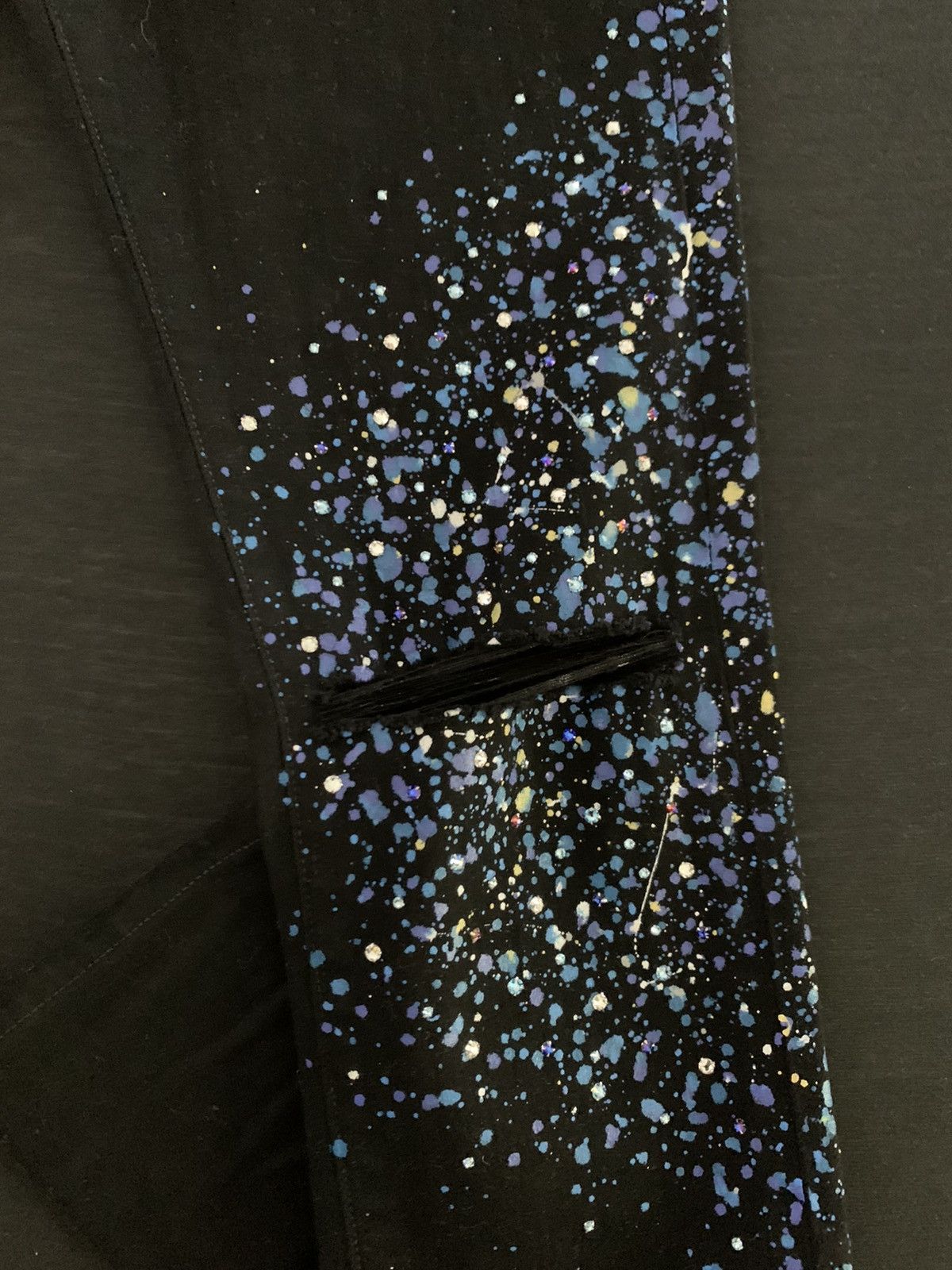 Amiri Amiri Black Crystal Painter Jeans Size US 30 / EU 46 - 3 Thumbnail