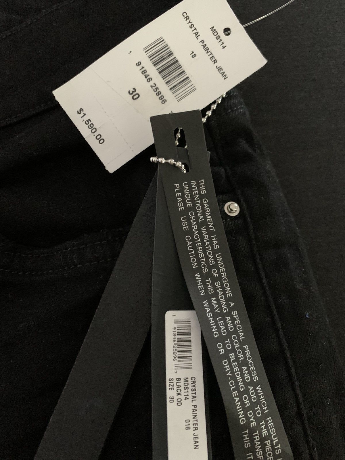 Amiri Amiri Black Crystal Painter Jeans Size US 30 / EU 46 - 4 Thumbnail