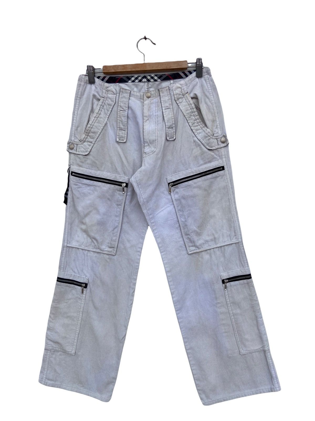 image of Burberry Tactical Cargo Pant in White, Men's (Size 29)