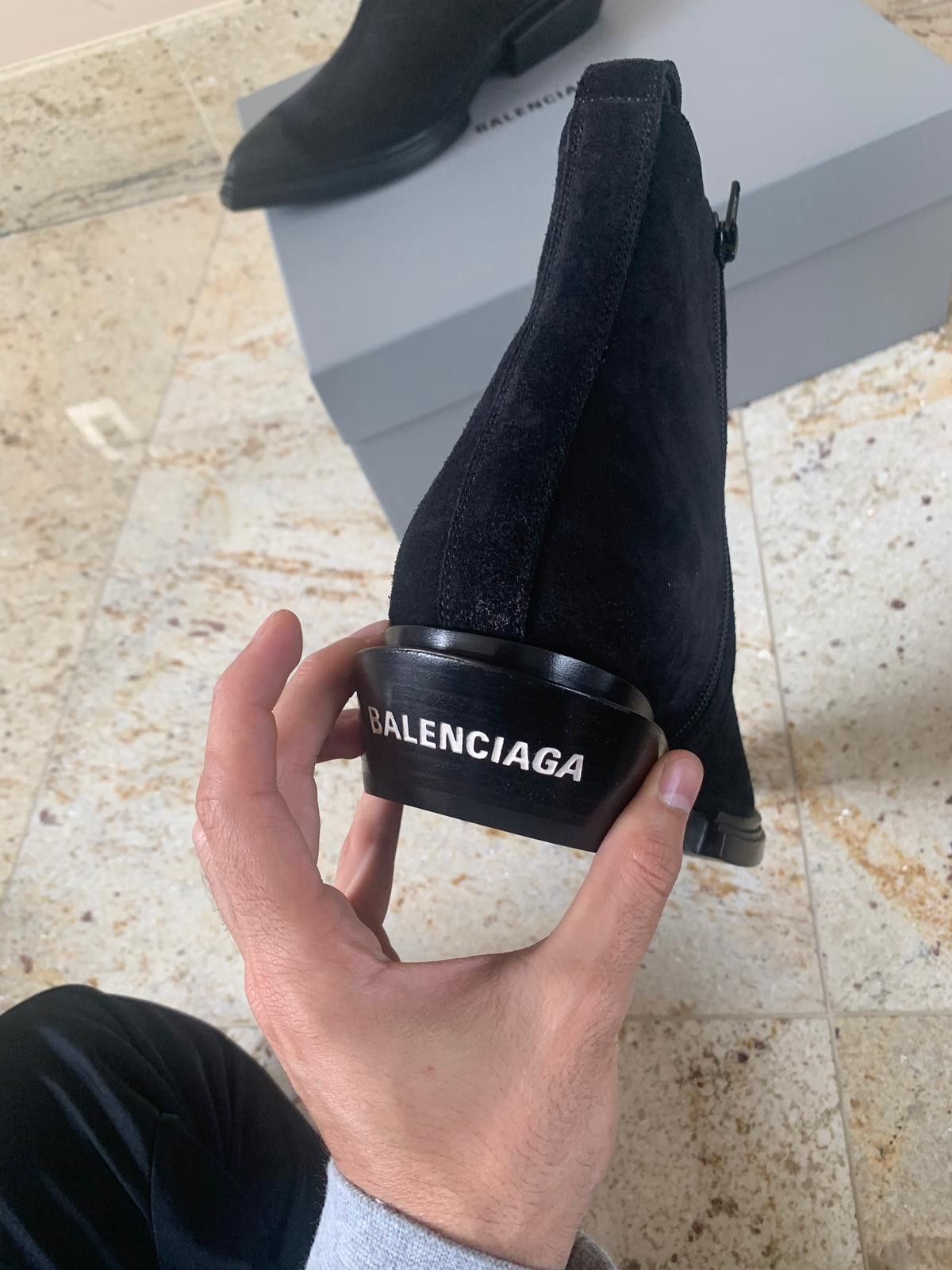 Balenciaga o1rshd1 Santiag 40 Boots in Black Size US 9 / EU 42 - 9 Thumbnail