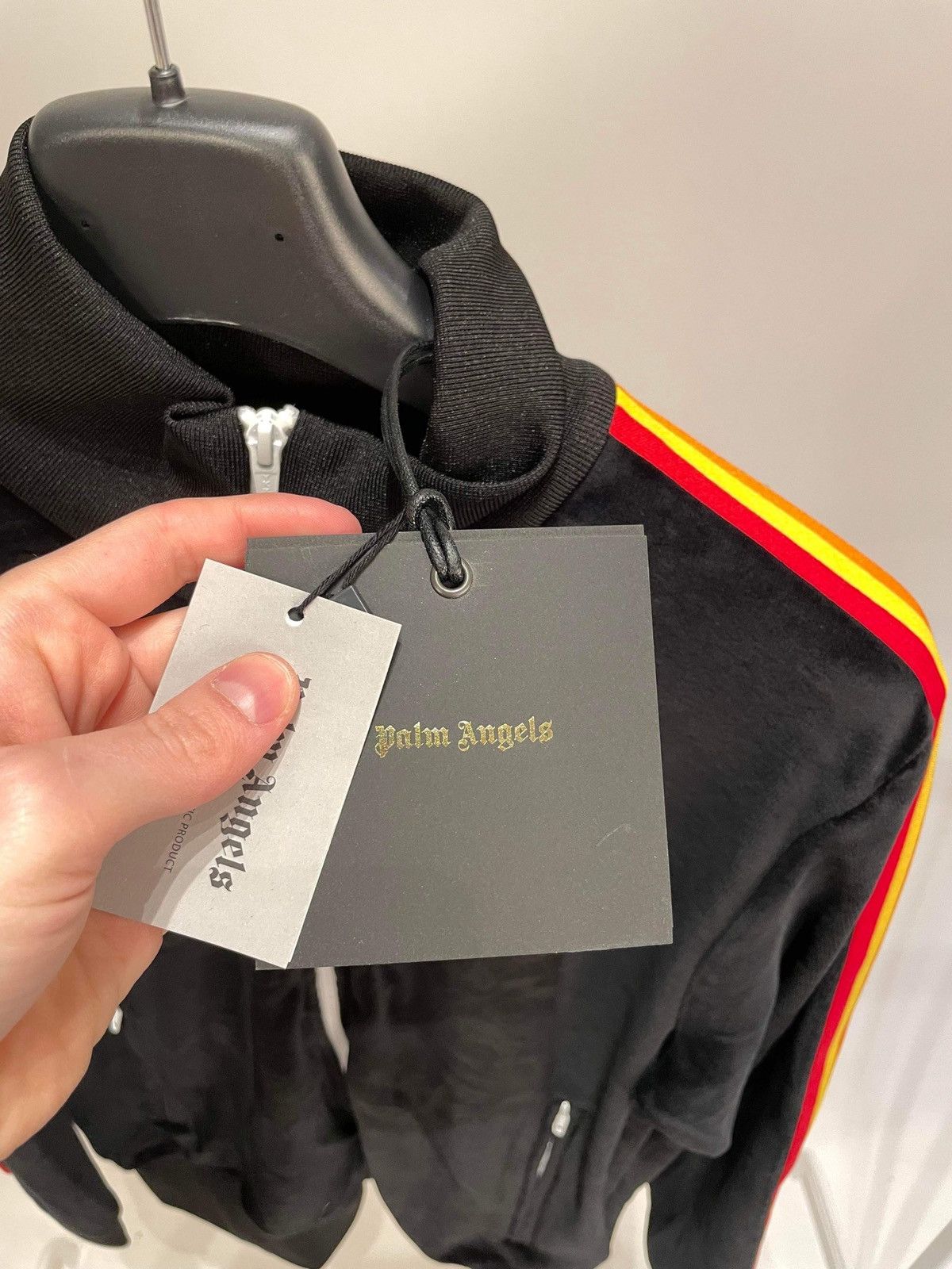Palm Angels Palm Angels Chenille Track Jacket Black Size US L / EU 52-54 / 3 - 3 Thumbnail