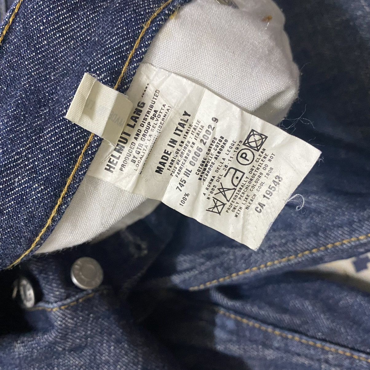 Helmut Lang Vintage 1998 Helmut Lang Dark Blue Denim Jeans Size US 30 / EU 46 - 14 Thumbnail