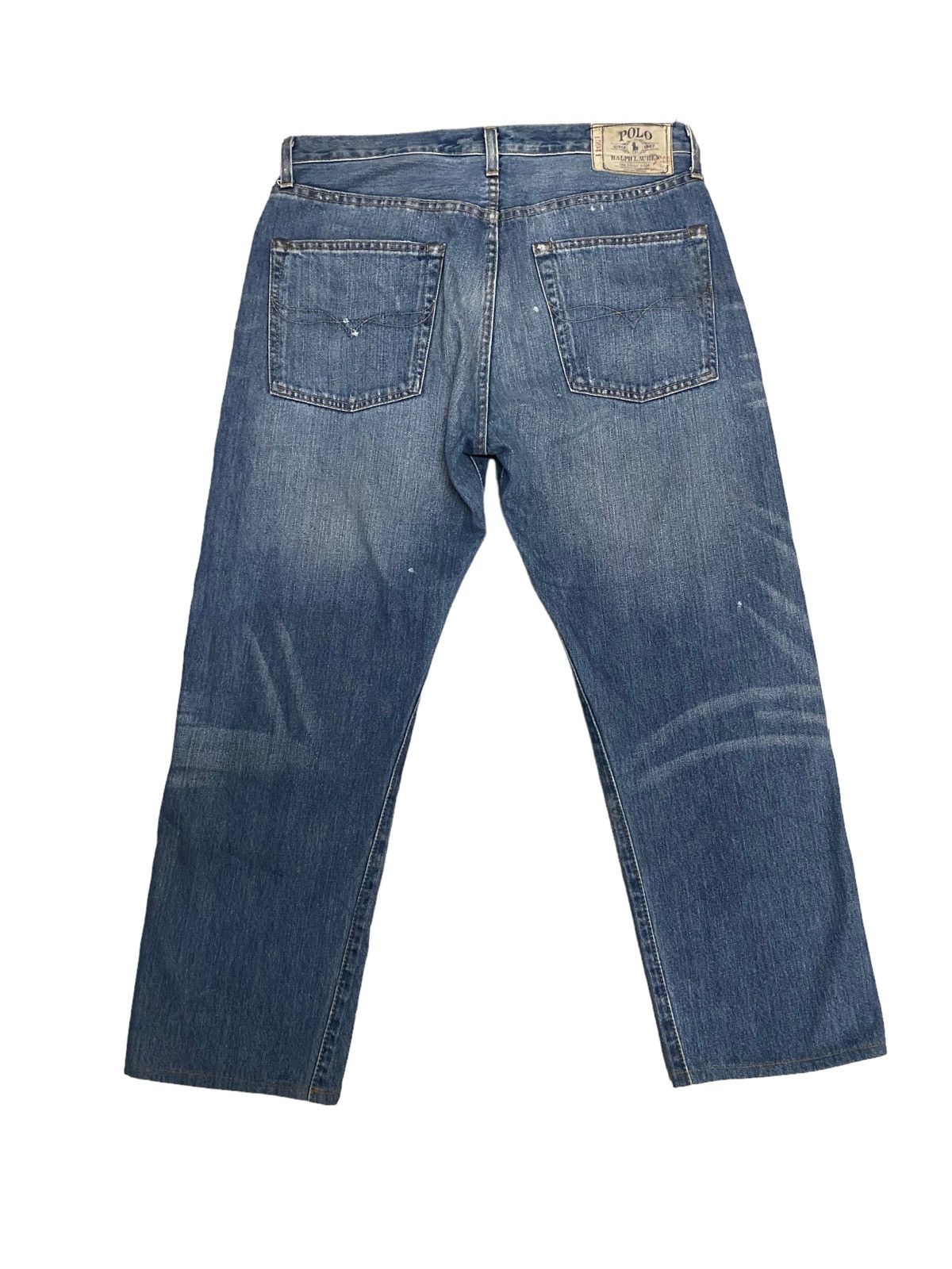 image of Distressed Denim x Polo Ralph Lauren Cortlandt Distress Denim Jeans in Blue, Men's (Size 35)