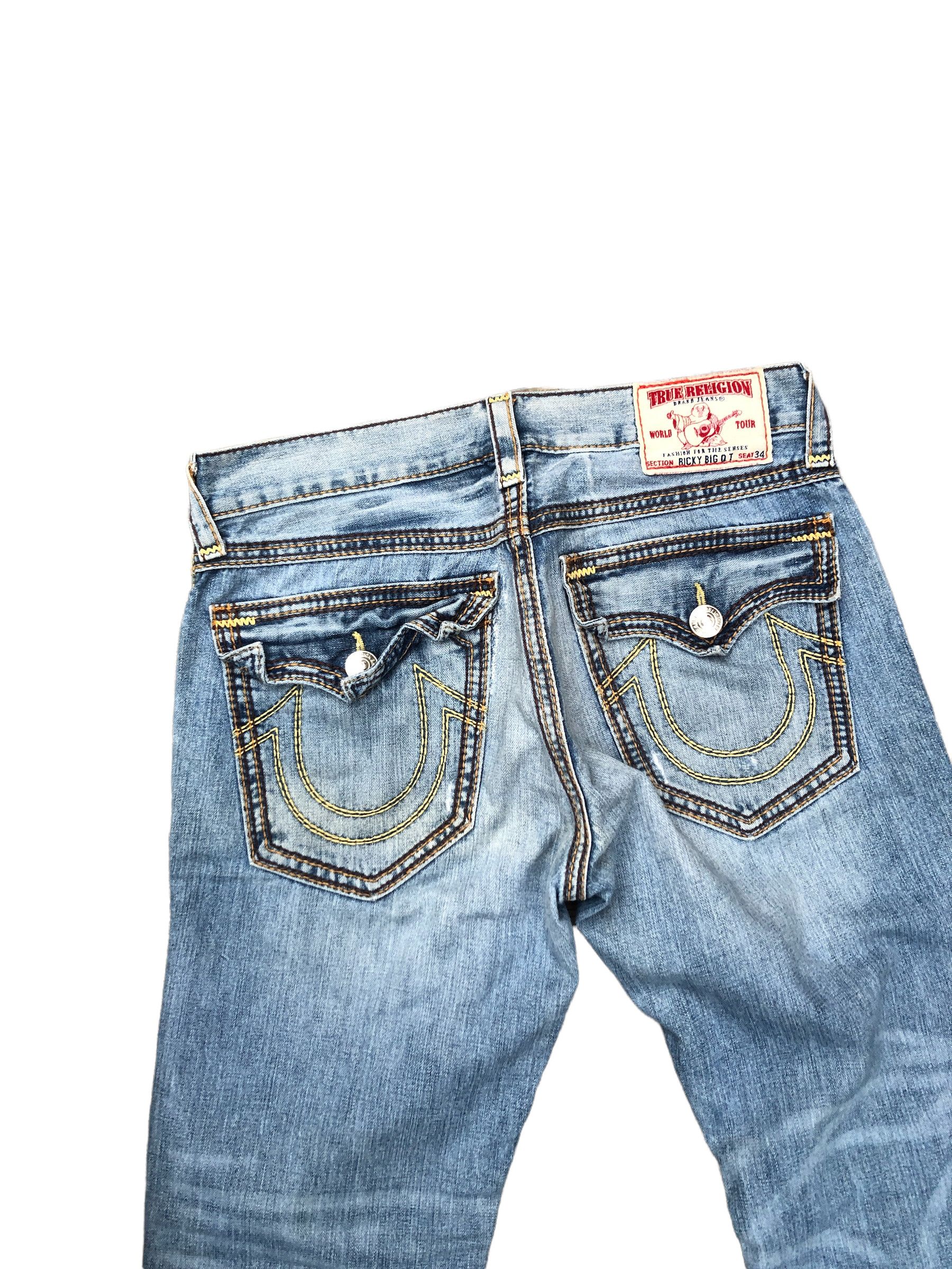 True Religion × Vintage Vintage True Religion Jeans Size 34 RICKY BIG QT Blue Size US 34 / EU 50 - 2 Thumbnail