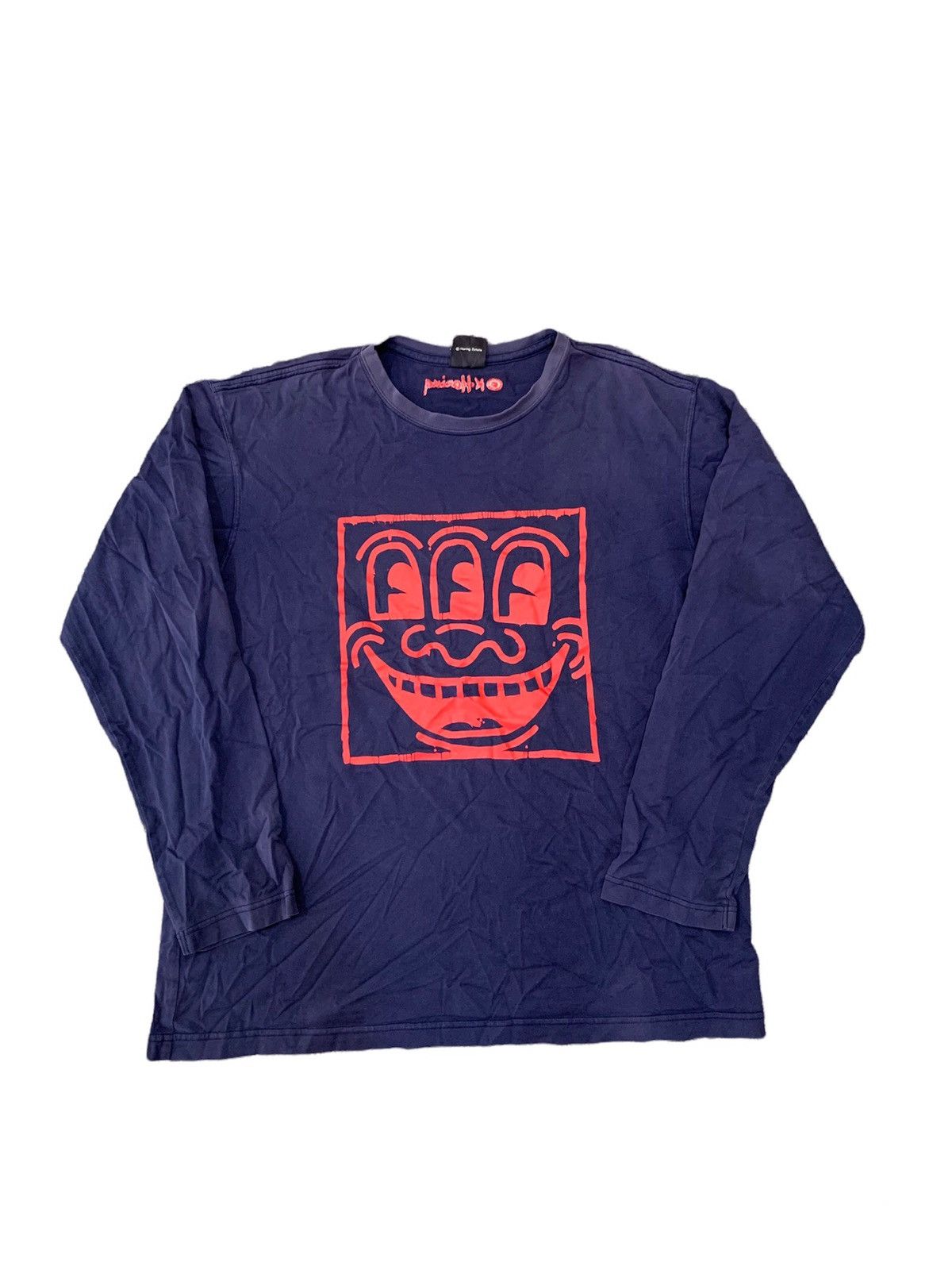 Keith Haring × Vintage Keith Haring Long Sleeve Art Tee Size US XL / EU 56 / 4 - 1 Thumbnail