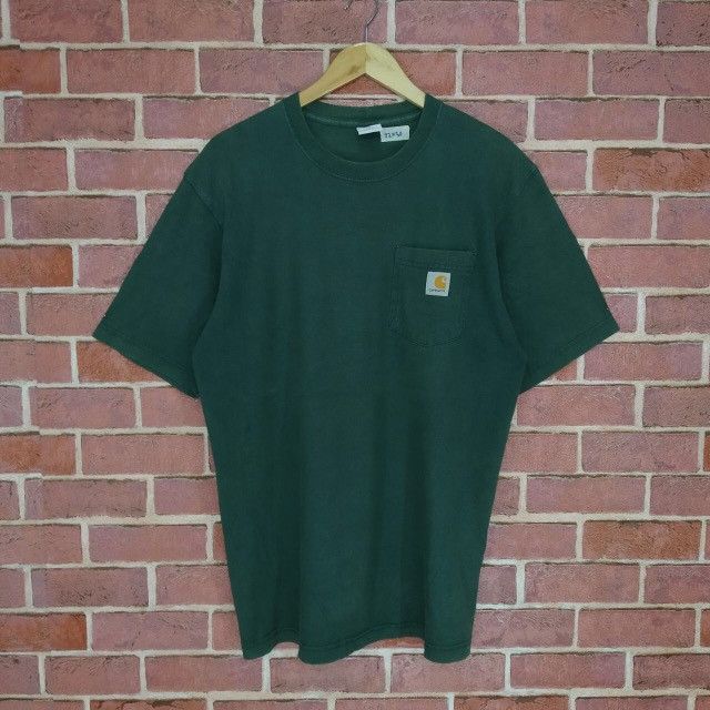 Carhartt Vintage Carhartt Plain Single Pocket Workwear Style T-shirt Size US L / EU 52-54 / 3 - 1 Thumbnail