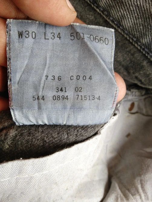 Levi's 90s Vintage Levis 501 Made In USA Faded Black Repaired Jeans Size US 30 / EU 46 - 10 Thumbnail