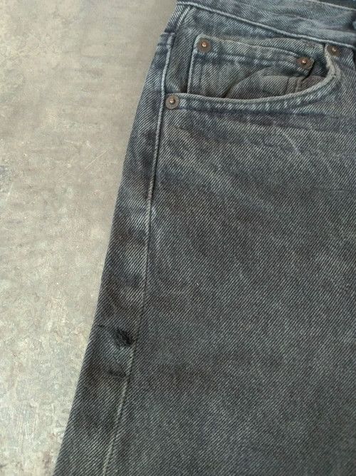Levi's 90s Vintage Levis 501 Made In USA Faded Black Repaired Jeans Size US 30 / EU 46 - 7 Thumbnail