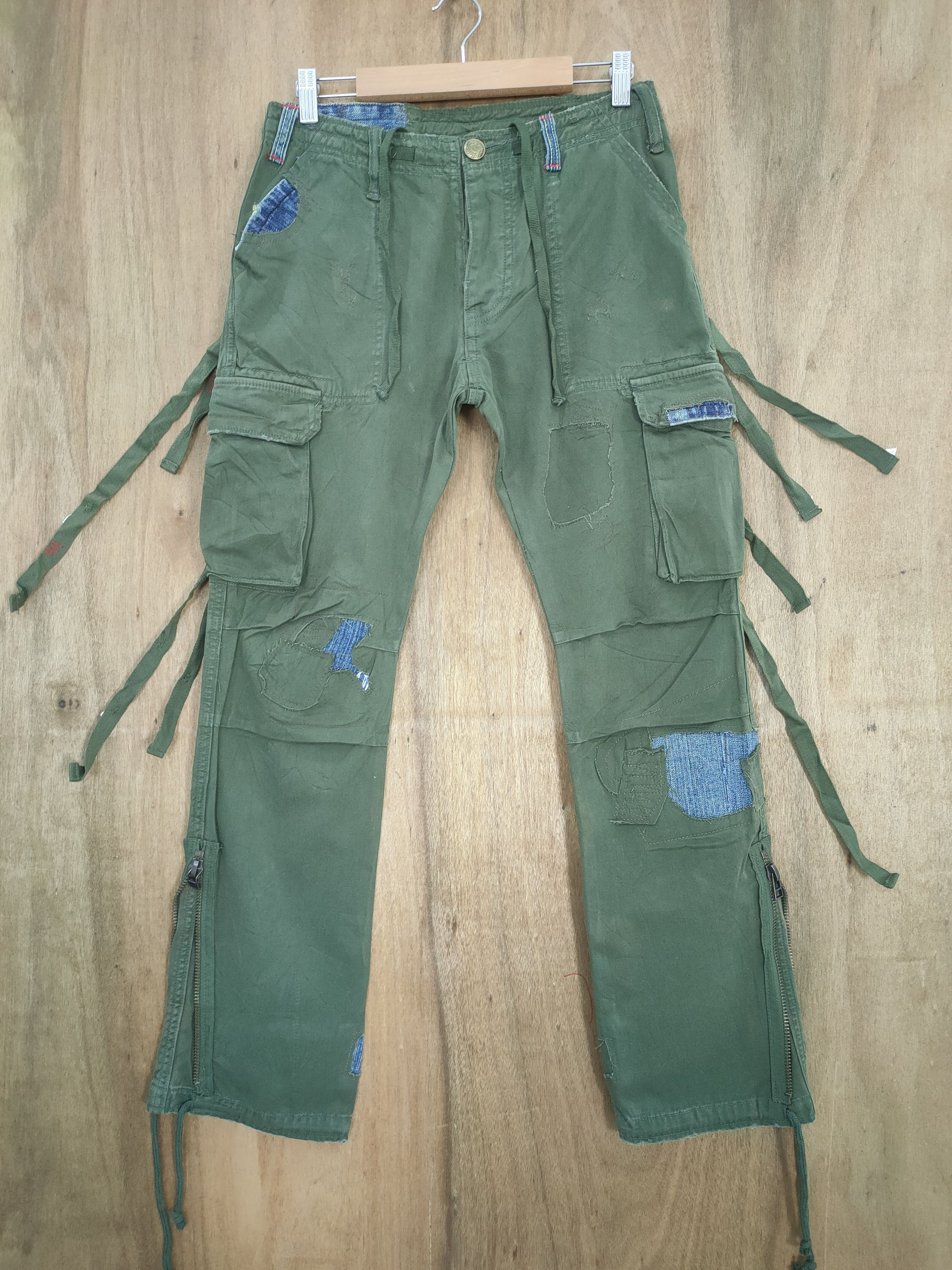 Japanese Brand 💥SICK💥 VINTAGE JAPANESE BONDAGE CARGO PANTS Size US 29 - 3 Thumbnail