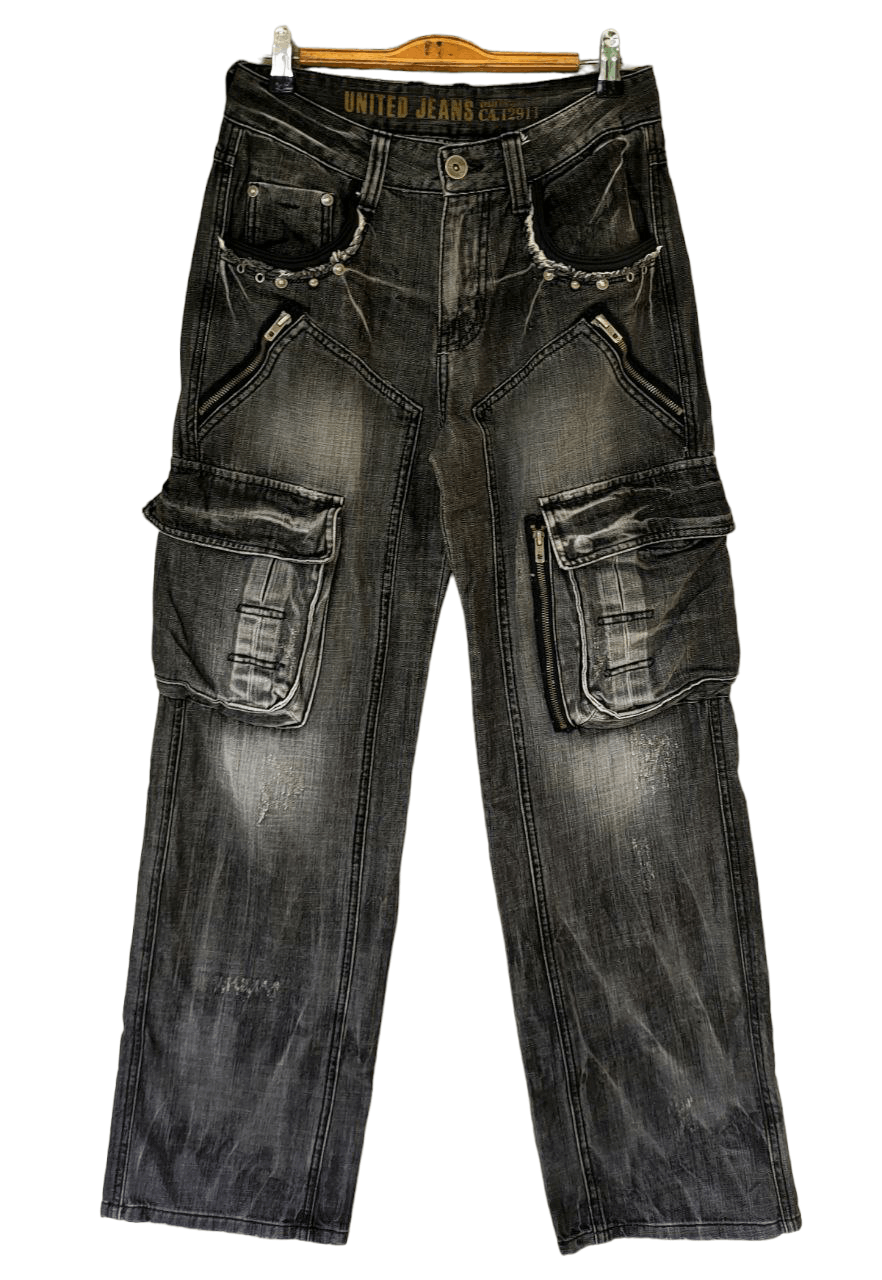 Japanese Brand United Jeans Denim Cargo Size US 28 / EU 44 - 1 Thumbnail