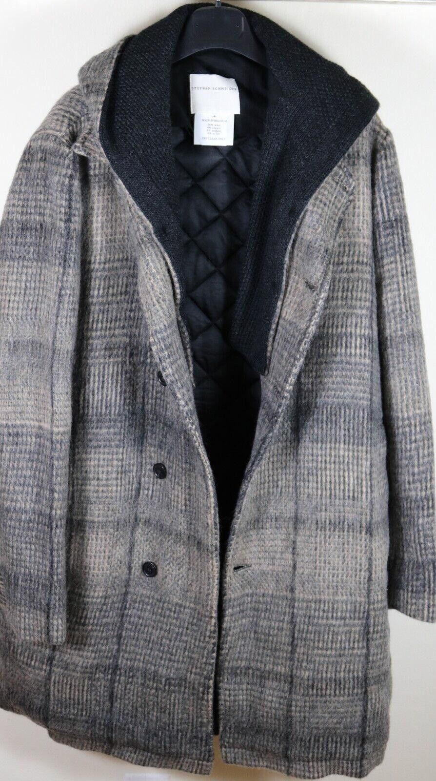 image of Stephan Schneider Brushed Wool Conservation Coat Jacket in Grey, Men's (Size Medium)
