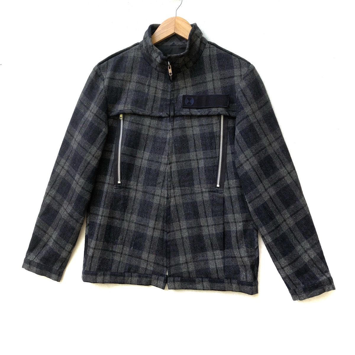 Final Home × Issey Miyake FINAL HOME ISSEY MIYAKE TARTAN ZIPPER WOOL JACKET Size US S / EU 44-46 / 1 - 2 Thumbnail