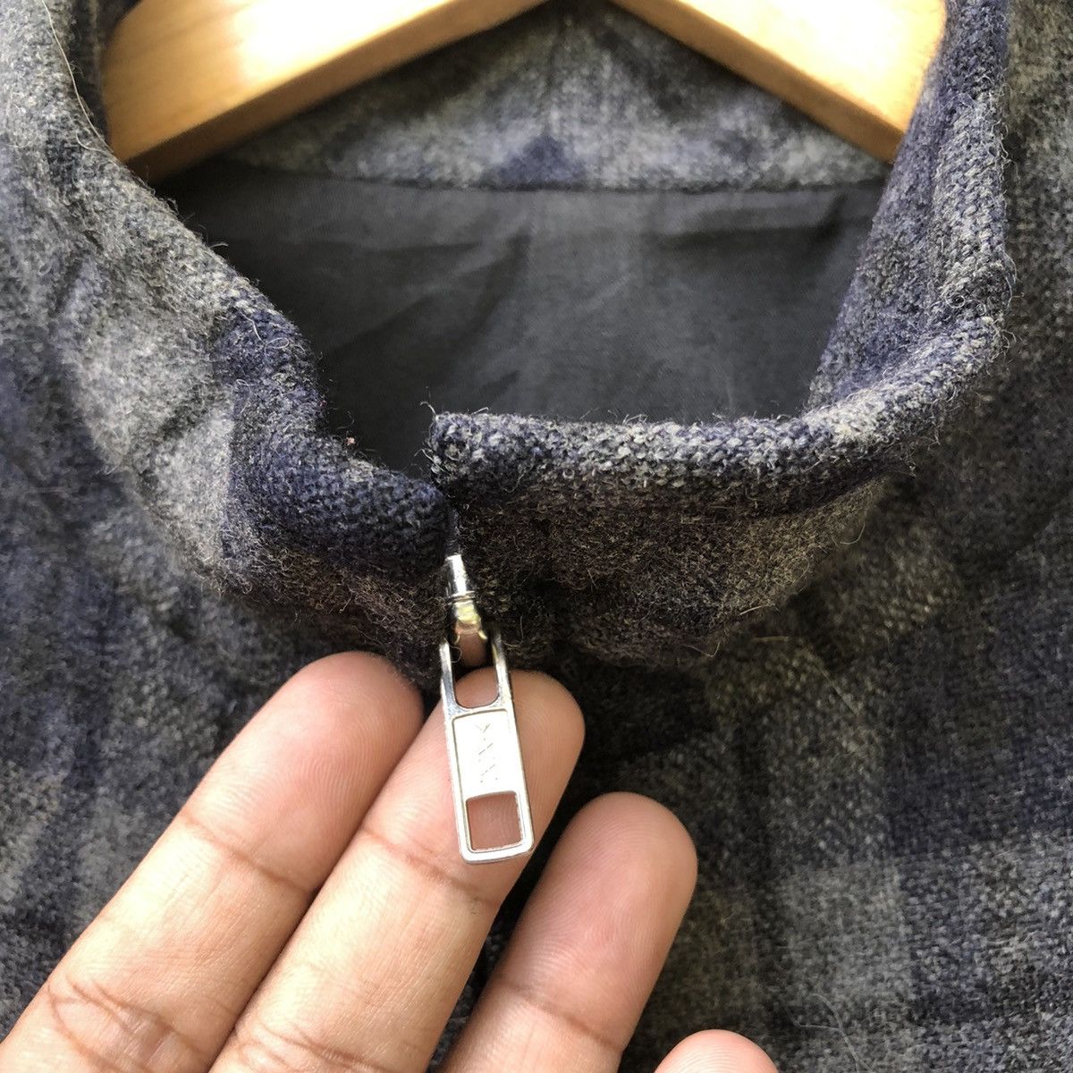 Final Home × Issey Miyake FINAL HOME ISSEY MIYAKE TARTAN ZIPPER WOOL JACKET Size US S / EU 44-46 / 1 - 4 Thumbnail