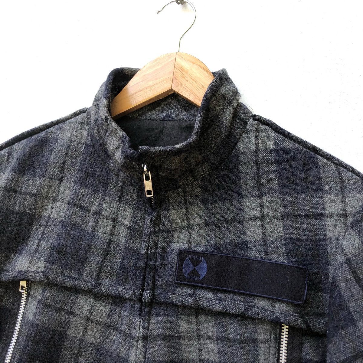 Final Home × Issey Miyake FINAL HOME ISSEY MIYAKE TARTAN ZIPPER WOOL JACKET Size US S / EU 44-46 / 1 - 3 Thumbnail