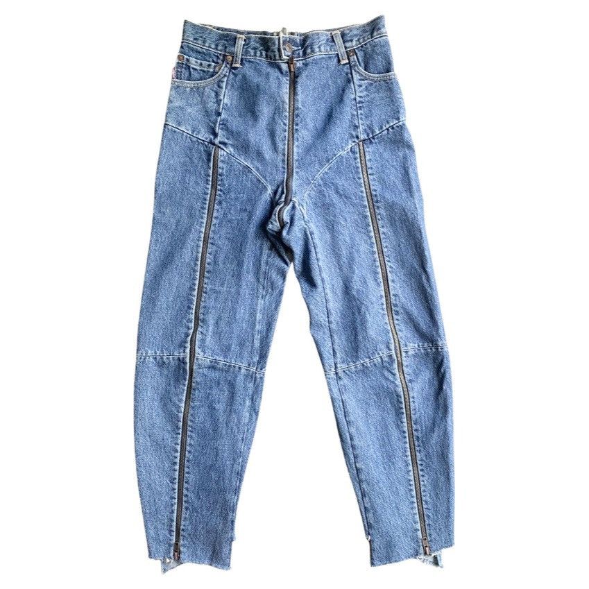 Image of Levis x Vetements Ss17 Reworked Zip Jeans in Blue, Men's (Size 30)