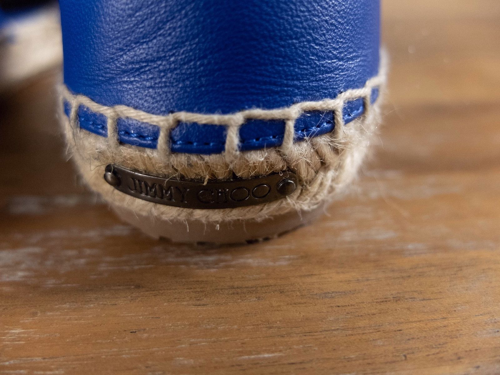 Jimmy Choo JIMMY CHOO Dreya blue lambskin leather espadrille shoes 10.5 Size US 10.5 / IT 40.5 - 5 Thumbnail