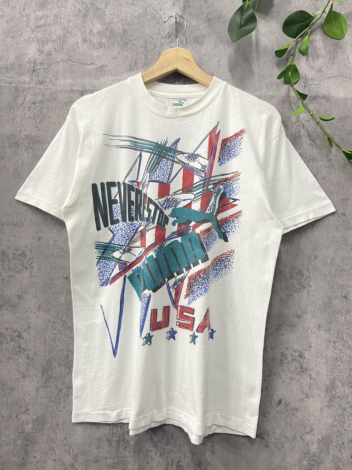 Vintage 90’s Puma Art Made In USA Single Stitch Tee