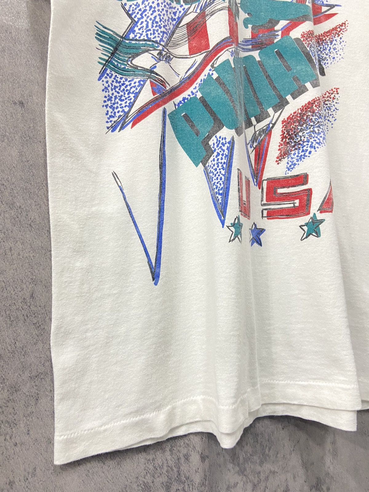 Puma × Vintage Vintage 90’s Puma Art Made In USA Single Stitch Tee Size US M / EU 48-50 / 2 - 7 Thumbnail